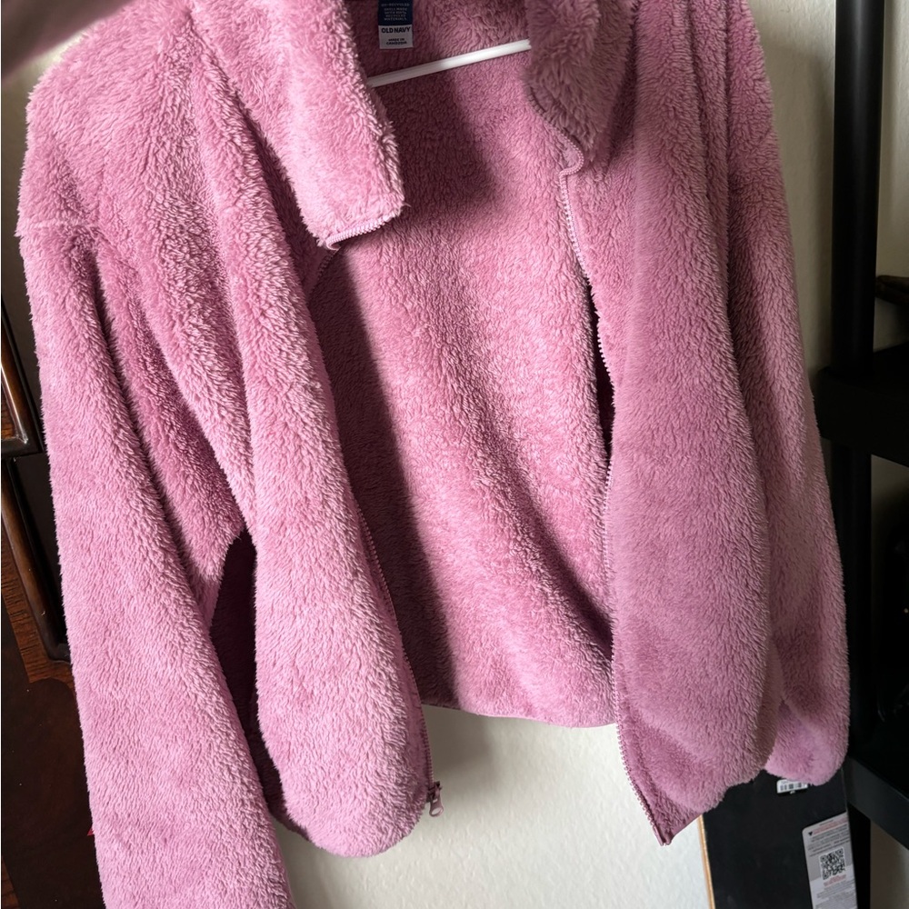 Sherpa jacket pink small